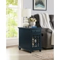 thumbnail image 2 of HomeRoots 520880 25 x 16 x 24 in. Dark Blue Solid Manufactured Wood End Table with Drawers, 2 of 8