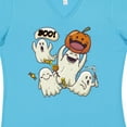 thumbnail image 4 of Inktastic Halloween Ghosts Women's V-Neck T-Shirt, 4 of 5