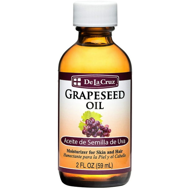 De La Cruz 100 Pure Grapeseed Oil for Skin & Hair Care, 2 fl Oz