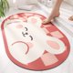 thumbnail image 3 of Alfombra de baño con forma de animal, de 15,7 x 23,6 pulgadas, superabsorbente, de microfibra, antideslizante, de espuma suave, de secado rápido, con diseño de conejo, 3 of 4