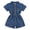 A-0320a1-Blue, variant on Baby Romper Jumpsuit Toddler Girls Denim Romper Lapel Collar Button Short Jean Jumpsuit Kids Jeans Rompers with Pockets 6M-3T