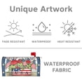 thumbnail image 3 of 4th of July Patriotic Flower Basket Mailbox Cover, Independence Day Magnetic Mailbox Cover, 21x18 Inch USA Floral American Flag Stars Stripes Decorative Standard Size Mailbox Post Cover, 3 of 6