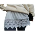 thumbnail image 1 of Women‘s Lace Shirt Extender Layering Fake Top Lower Sweep Half-Length Plus Size A Version Underskirt Black L, 1 of 6
