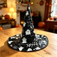 thumbnail image 2 of Witch Hat for Women, Halloween Party Costume Hat, Tall Pointed Wide Brim Quilted Cone, Great for Dress Up Cosplay and Seasonal Festivities B, 2 of 2