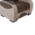 thumbnail image 5 of Besan Dark Beige Fabric w-Wood Arm Chair, 5 of 6