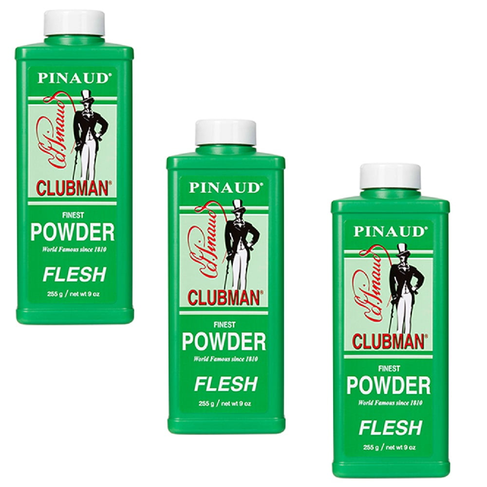 CLUBMAN PINAUD Barber Salon Flesh Shaving Powder 9 oz 3 x BB276500
