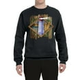 thumbnail image 2 of Wild Bobby, Living Life In The Sun Surfboards Sunsets Lighthouse Pop Culture Unisex Crewneck Graphic Sweatshirt, Black, X-Large, 2 of 3