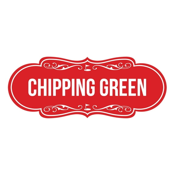 Signs ByLITA Designer Chipping Green Sign (Red) - Large