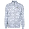 thumbnail image 2 of Men's Cutter & Buck Charcoal Florida Gulf Coast Eagles Big & Tall Traverse Camo Print Stretch Quarter-Zip Pullover Top, 2 of 3