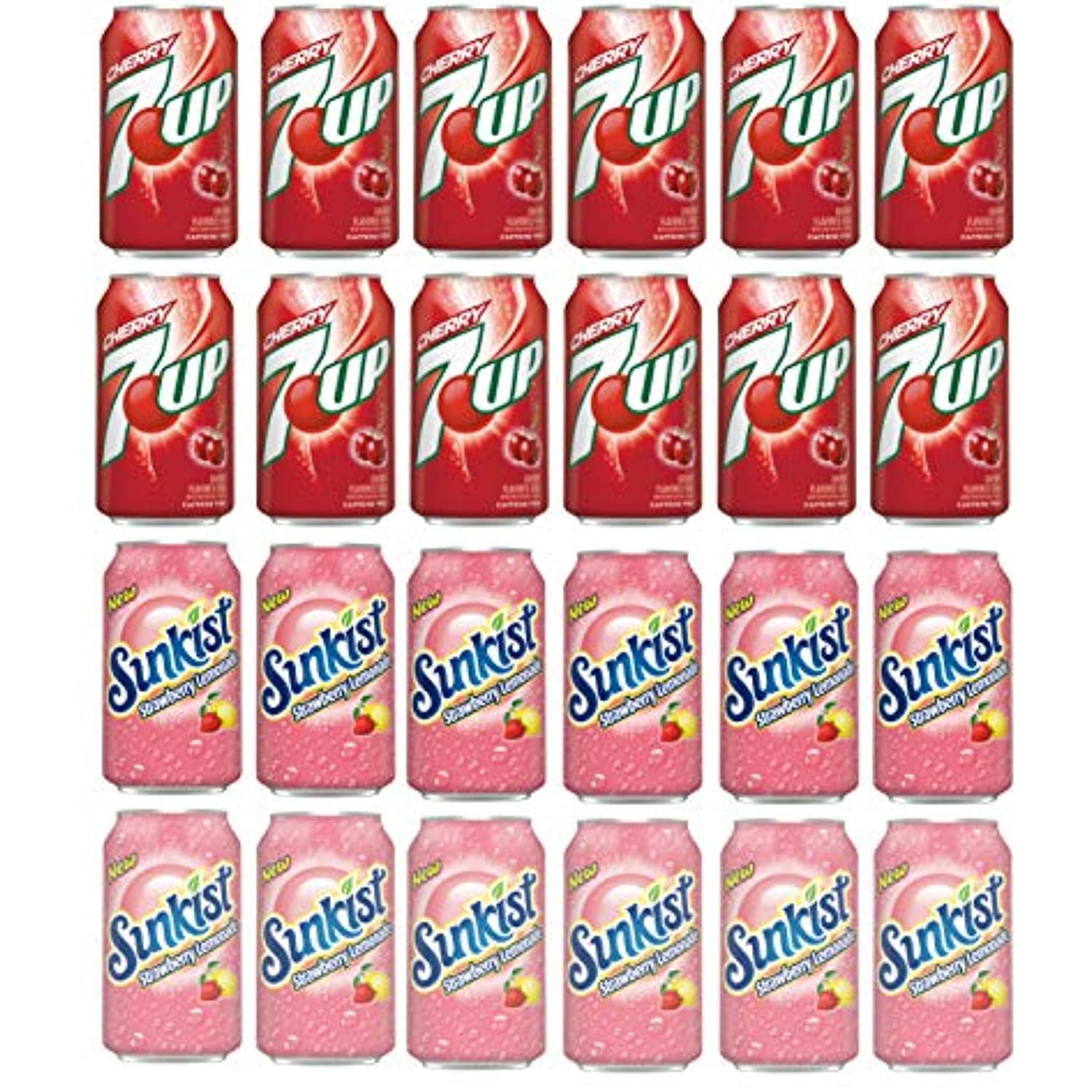 LuvBox Variety Soda Pack , Pack Of 24 , 12 Fl Oz , 7Up Cherry