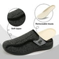 thumbnail image 3 of Barerun Mens Wide Toe Box Diabetic Slippers Adjustable Bedroom House Slippers Elderly Comfort, 3 of 8