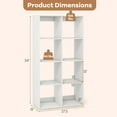 thumbnail image 3 of Costway 8-Cube Open Bookshelf with Anti-tip Kits Home Modern Style Storage Shelf for Study, 3 of 10