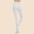 thumbnail image 3 of 3 Pair Ladies White Winter Tights Stockings Footed Dance Pantyhose One Size Fits, 3 of 4