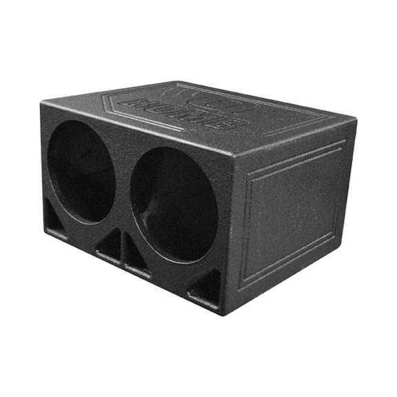 Pre-Owned QPower QBOMB10TB Dual 10 Inch Ported Subwoofer Box w/ Bedliner Spray
