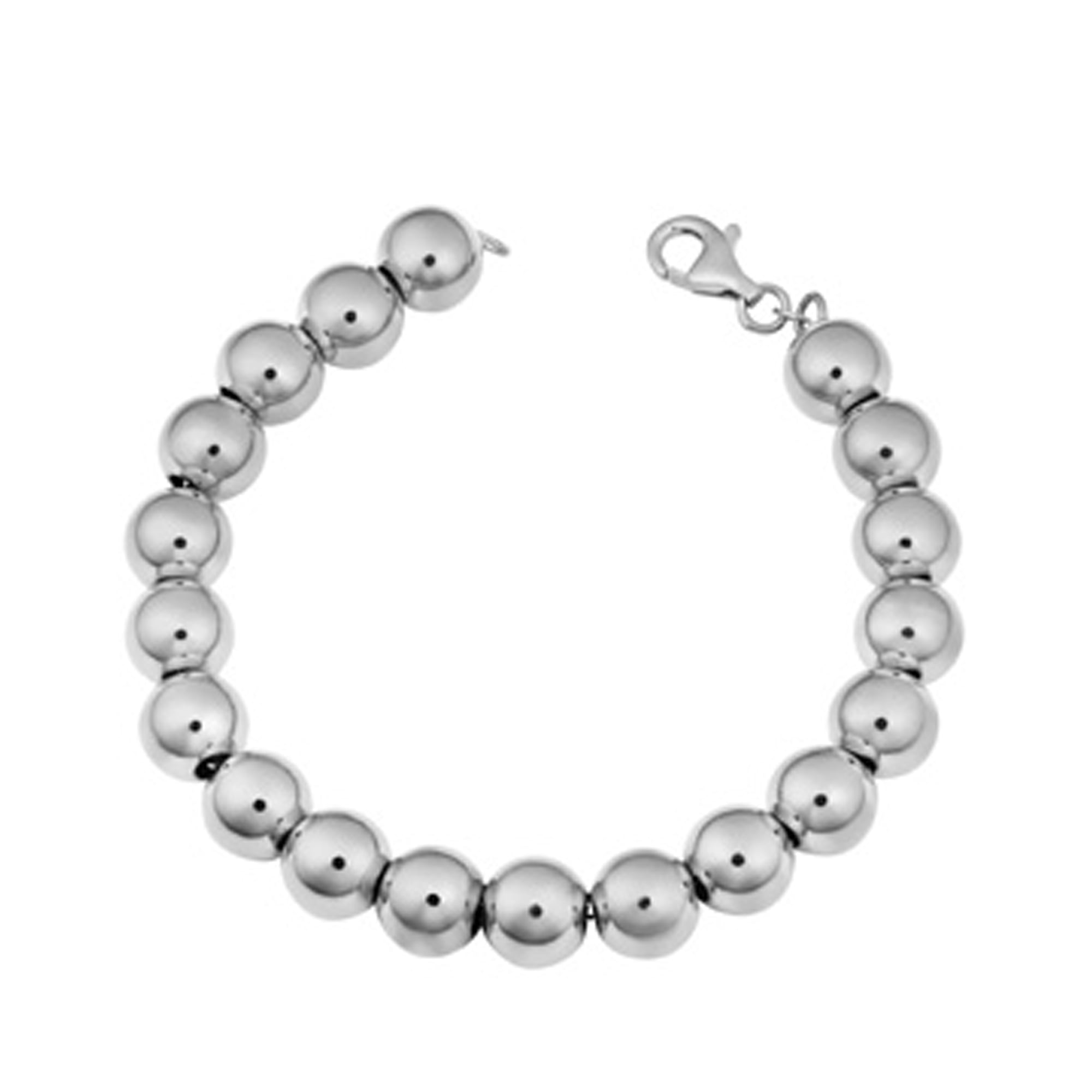 Jewelry Affairs - Sterling Silver 10mm Polished Ball Bracelet, 8