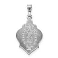 thumbnail image 4 of FB Jewels Sterling Silver Rhodium-plated Polished Miraculous Blue CZ Pendant, 4 of 4