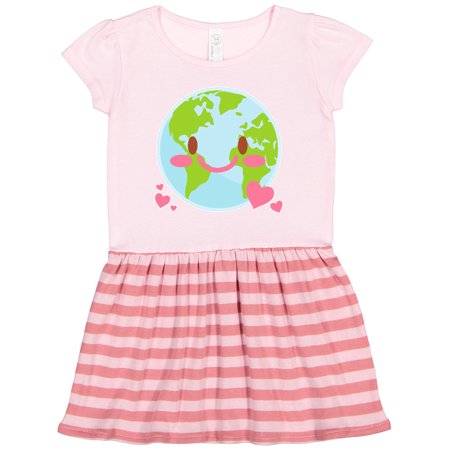 

Inktastic Happy Earth Day with Hearts Gift Toddler Girl Dress