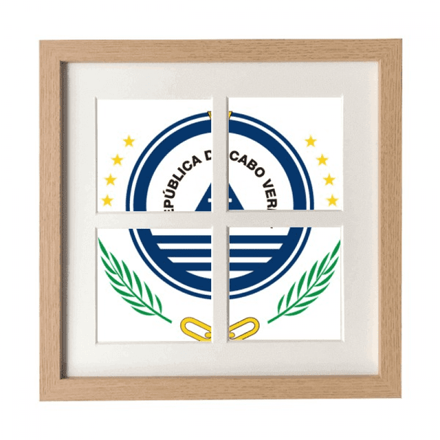 Cape Verde escudo nacional país Pantalla de escritorio de pared de marco 4 aperturas