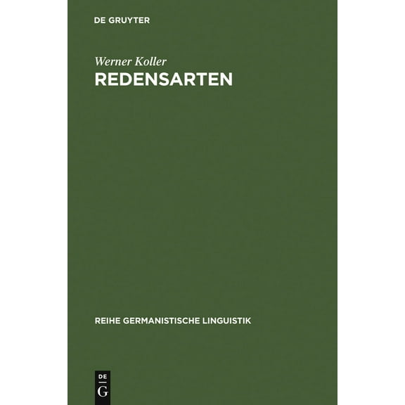 Reihe Germanistische Linguistik Redensarten, Book 5, (Hardcover)