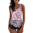 thumbnail image 1 of MKLEKYY Traje De Baño Mujer Natacion Women Vintage Print Bowknot Strappy Back Tankini Set Two Piece Swimdress Panty Bathing Suit Beachwear, 1 of 6