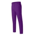 thumbnail image 6 of YOTMKGDO Slim Waist Full Trousers Men's Casual Solid Mid Pocket Length Fashion Pant Men's Pants, Pants for Men, Purple Sizes S-3XL, 6 of 10