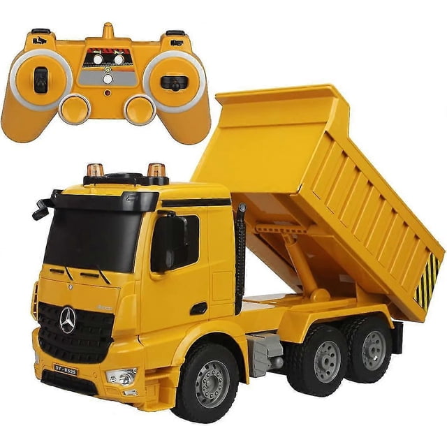 Remote Control Truck, 1/20 Scale 6 Channel 2.4ghz Rc Dump Truck Construction Vehicle Toy