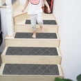 thumbnail image 6 of stusgo 15pcs Non Slip Carpet Stair Treads, 30*8 Inches Stair Runner for Wooden Steps Indoor, Stair Carpet Treads for Kids Elders, Elderly, Dogs, Adhesive Adsorption for Enhanced Grip(Gray), 6 of 6