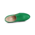 thumbnail image 4 of Unique Bargains Women's Platform Round Toe Chunky Heels Ankle Booties Green (Size 10), 4 of 6