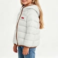 thumbnail image 2 of YUANxueke Boys Girls Puffer Jacket Zip up Hooded Winter Coat Winter Warm Outerwear,White,1-2 Years, 2 of 7