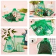 thumbnail image 5 of HRX Package 100pcs Christmas Organza Drawstring Bags Green, 4 x 6 inch Candy Mesh Gift Bags Jewelry Pouches, 5 of 7