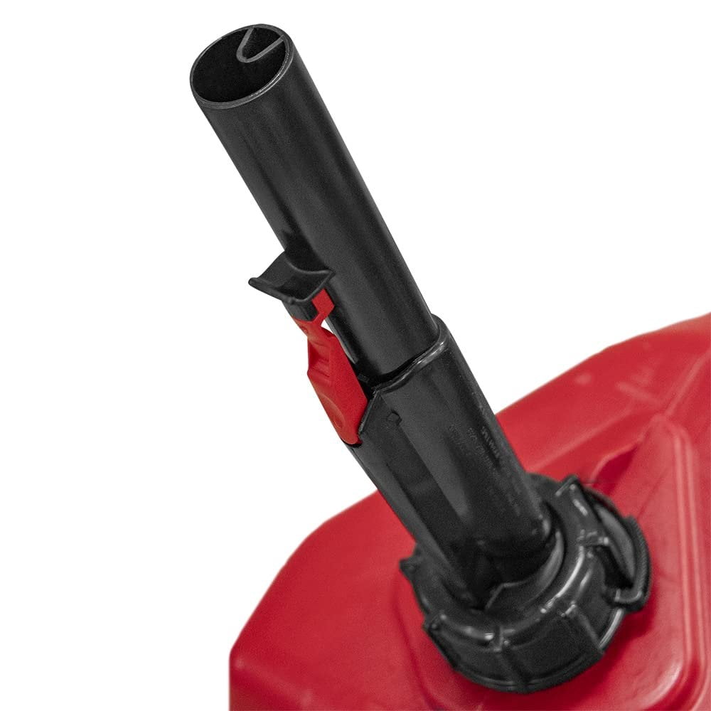 Midwest Military Style 5Gal Petrol Tank, MW2006 for Safely Storage and Transport, Red with Black, Medium
