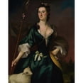 thumbnail image 2 of Joseph Blackburn 15x18 Black Ornate Wood Framed Double Matted Museum Art Print Titled - Mary Sylvester (1754), 2 of 5