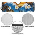 thumbnail image 7 of Psesaysky Car Front Window Sun Shield Hawaii Plumeria Floral Universal Auto Sun ​Shade Windshield Rays Sunshade Visor Protector for Car Off-road Vehicle Truck SUV Accessories 52.95" L x 16.14" W, 7 of 7
