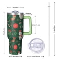 thumbnail image 2 of Winter Snowflake 40oz Christmas Tumbler with Handle and Straw, Stainless Steel Holiday Coffee Mug, Festive Santa Cup, Xmas Gifts for Women, 2 of 4