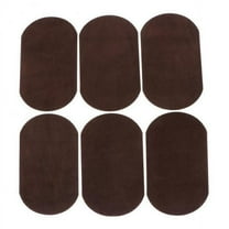 perfeclan 2x6pcs velvet Oval Elbow Knee Patches Repair Applique sewing suede Dark Brown