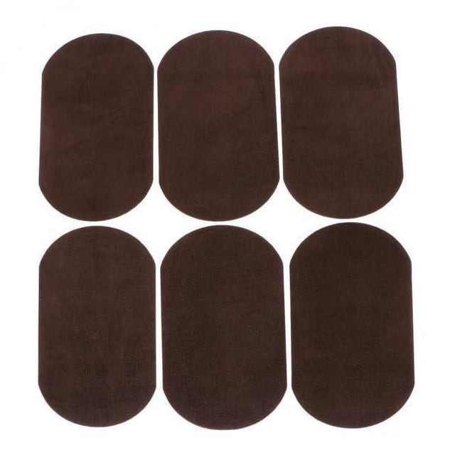 6 Piezas de Terciopelo Oval Codo Parches Reparación Apliques Costura Gamuza Marrón Oscuro 2 piezas