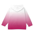 thumbnail image 6 of SELONE Kids Hooded Jackets with Pockets Hooded Lightweight Zipper Gradient Long Sleeve Cute Clothes Hot Pink 7 Years, 6 of 8