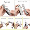 thumbnail image 3 of Camping Cutlery, 5-in-1 Reusable Stainless Steel Foldable Multifunctional Tableware Set For Camping And Picnics And Hiking - MMIAO, 3 of 5