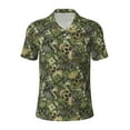 thumbnail image 2 of Daiia Green Skulls Pattern Men’s Polo Shirts,Solid Deck Shirt,Classic Fit, Breathable Cotton Polo for Casual and Sport Wear-Medium, 2 of 7