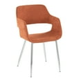thumbnail image 4 of Margarite Chair, Upholstered Dining Chairs, Mid-Century Modern Dining Chair, Kitchen Chairs for Dining Table, Dining Chairs Set of 2 (Orange Fabric), 4 of 6