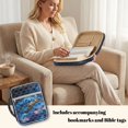 thumbnail image 3 of ZUXONGSY Turtle Lotus Galaxy Print Bible Case for Women Lightweight Bible Protective Carrier Stylish Handbag with Handle Christian Tote Bag for Daily Commuter, 3 of 7