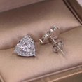 thumbnail image 4 of Pendientes de corazón de cristal de moda para mujer shaofei joyería de Regalo, 4 of 5