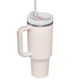 thumbnail image 3 of 40 Oz Tumbler with Handle and Straw - Stainless Steel Tumbler with Straw - Travel Coffee Mug - Tumbler or Stainless Steel insulated Tumbler with Leak-proof Lid and Straw (Charcoal)…, 3 of 4