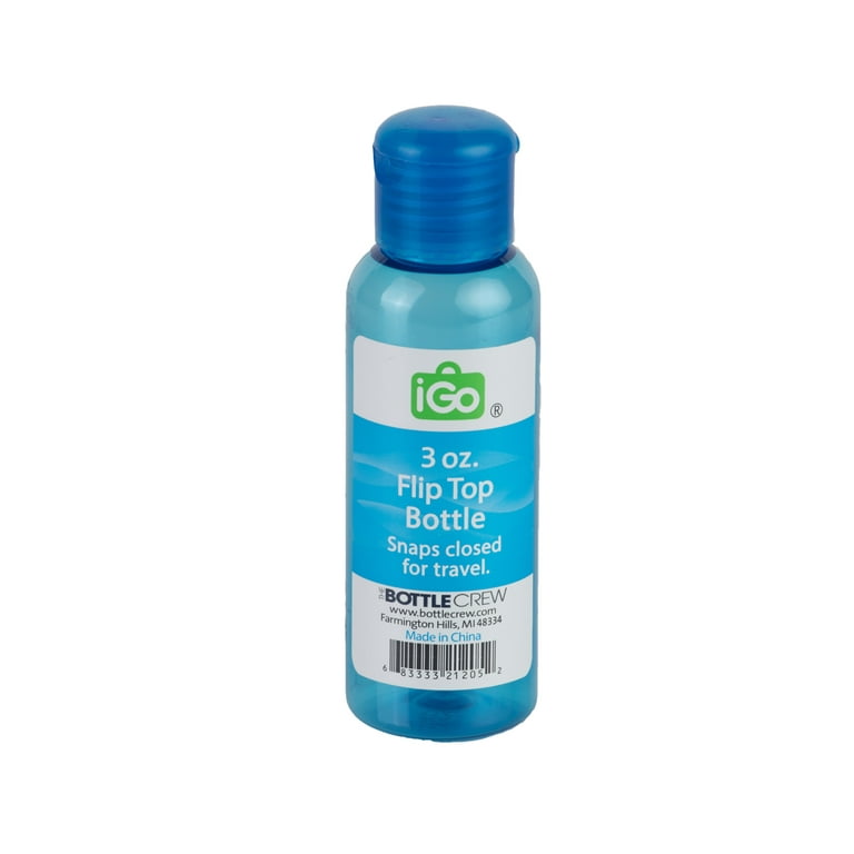 Igo Silicone 3 oz Travel Bottles with Reusable Clear Bag, 4 Count