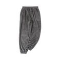 thumbnail image 5 of Douhoow Women Trousers Fall Winter Warm Soft Fleece Flannel Pants Casual High Waist Pencil Pants, 5 of 9
