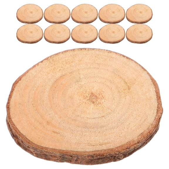 WHAMVOX 40-Piece Synthetic Wood Slices for Crafts, Smooth , Assorted Colors, 3-4cm Size for Projects