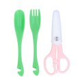 thumbnail image 2 of Eujgoov - Tenedores para Niños Pequeños Zirconia Cerámica Ángulo Obtuso Resistente Al Desgaste Antióxido Tijeras para Bebés Tenedor Cuchara Juego ANGGREK  Otros, 2 of 8