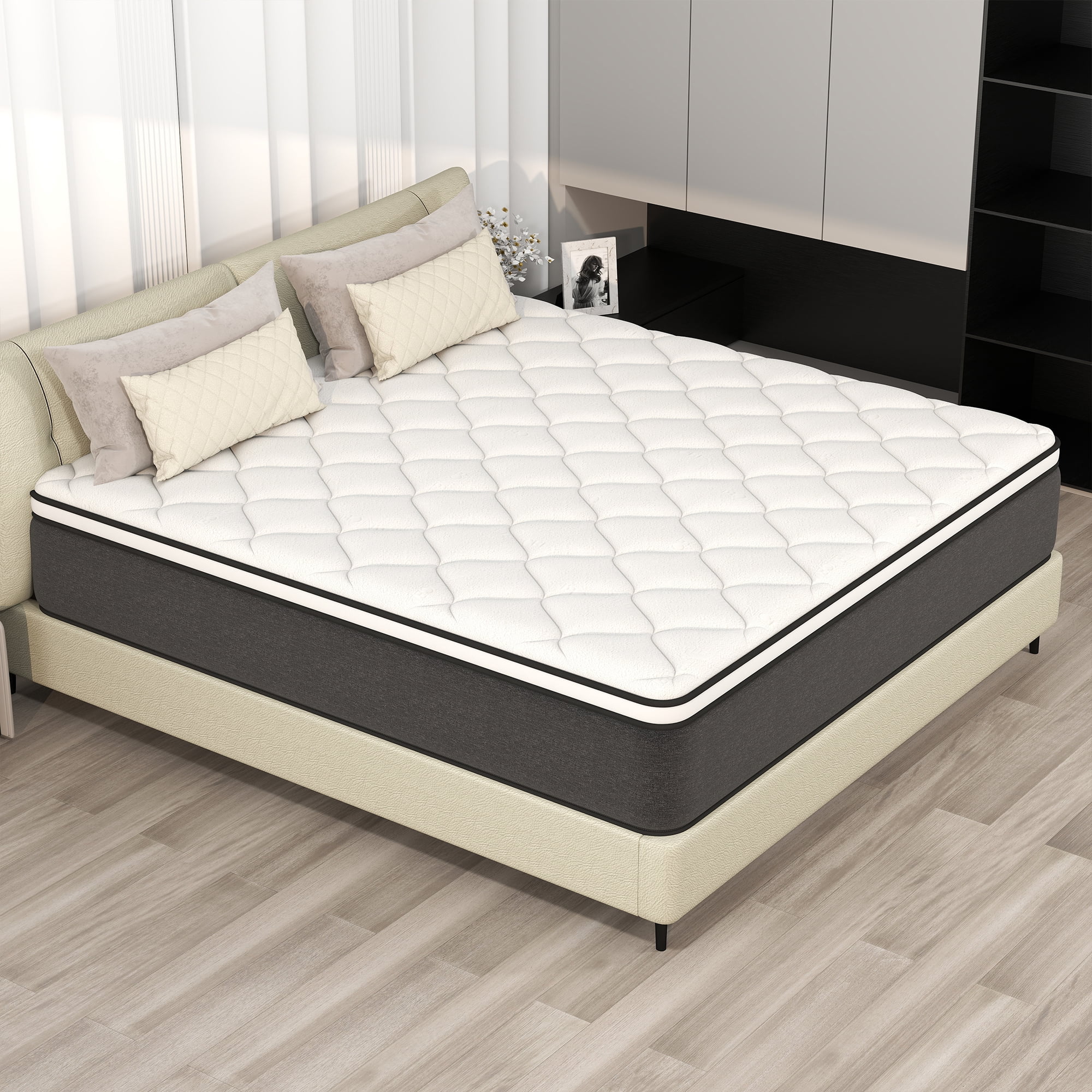 CICIMLU 12 inch Full Mattress ,Gel Memory Foam Hybrid Mattress in a Box, Innerspring Mattress Supportive & Comfortable for Restful Sleep