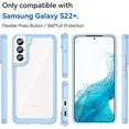 thumbnail image 5 of Case for Samsung Galaxy S22 Plus Case Slim Dropproof [Defend from Drop/Scratch/Slip/Fingerprint] Clear Acrylic Hard Back Soft TPU Bumper Hybrid Phone Cover for Samsung S22 Plus-Blue, 5 of 16