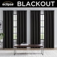 thumbnail image 3 of Eclipse Gilda Embossed Blackout 4 Pack Window Curtain Panels, Rod Pocket - 37" W x 84" L - Black, 3 of 4